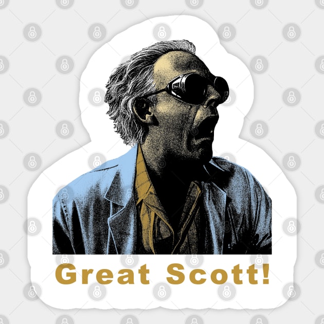 great scott ! doc brown Sticker by Genetics art